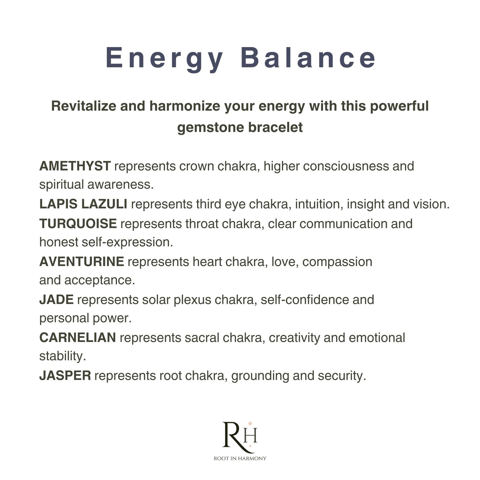 Chakra gemstone bracelet energy balance