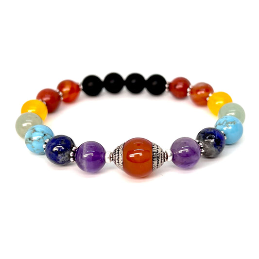 7 chakra gemstone mala bracelet