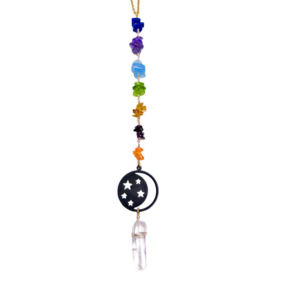 Energy Protection | 7 Chakra Moon and Star Mystic Sun Catcher