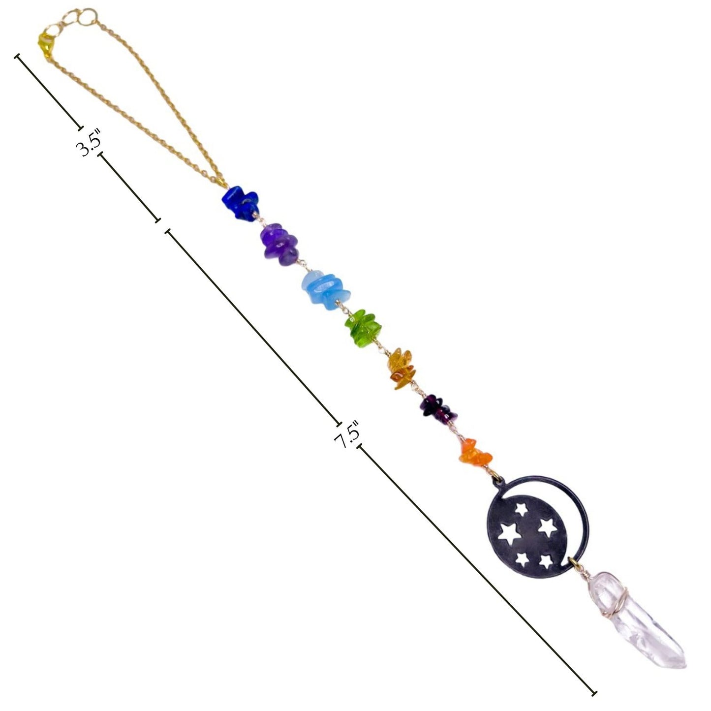 Energy Protection | 7 Chakra Moon and Star Mystic Sun Catcher