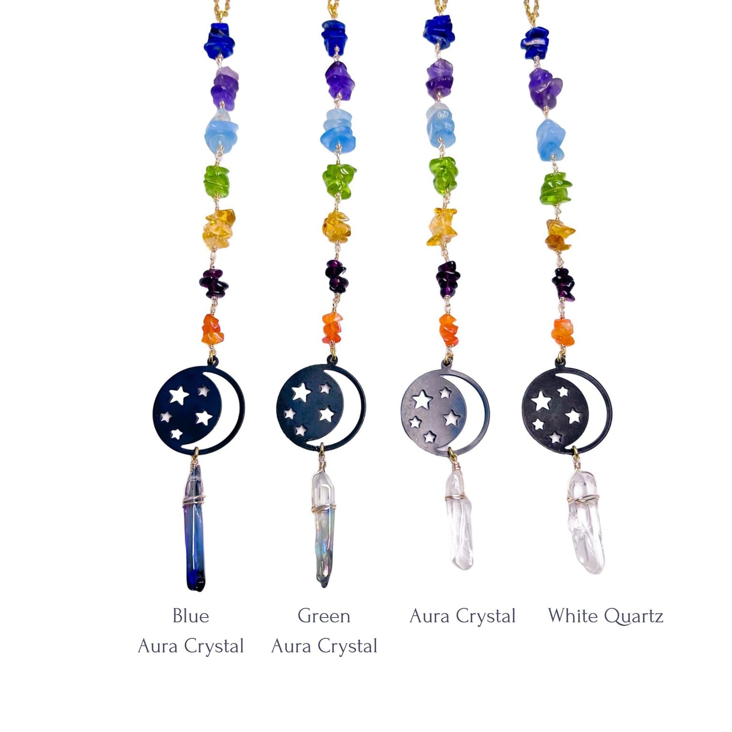 Energy Protection | 7 Chakra Moon and Star Mystic Sun Catcher