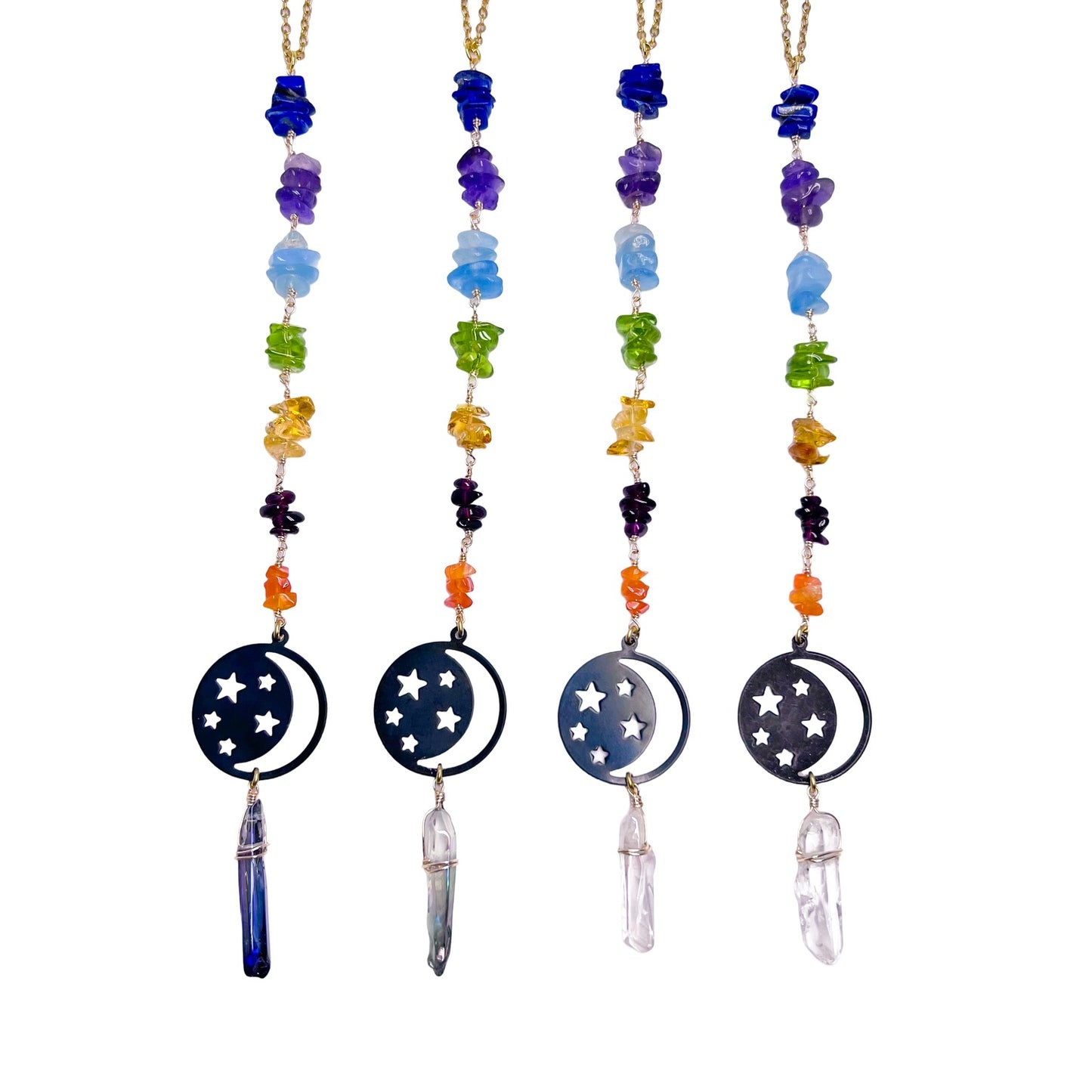 Energy Protection | 7 Chakra Moon and Star Mystic Sun Catcher