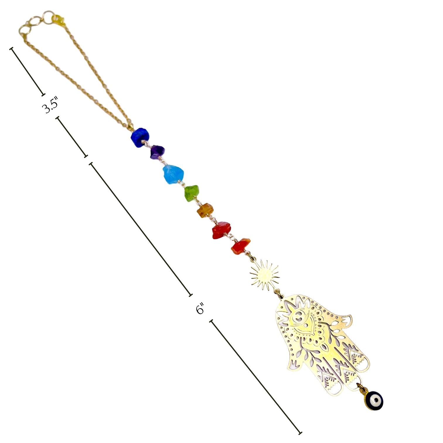 Hamsa evil eye protection car charm