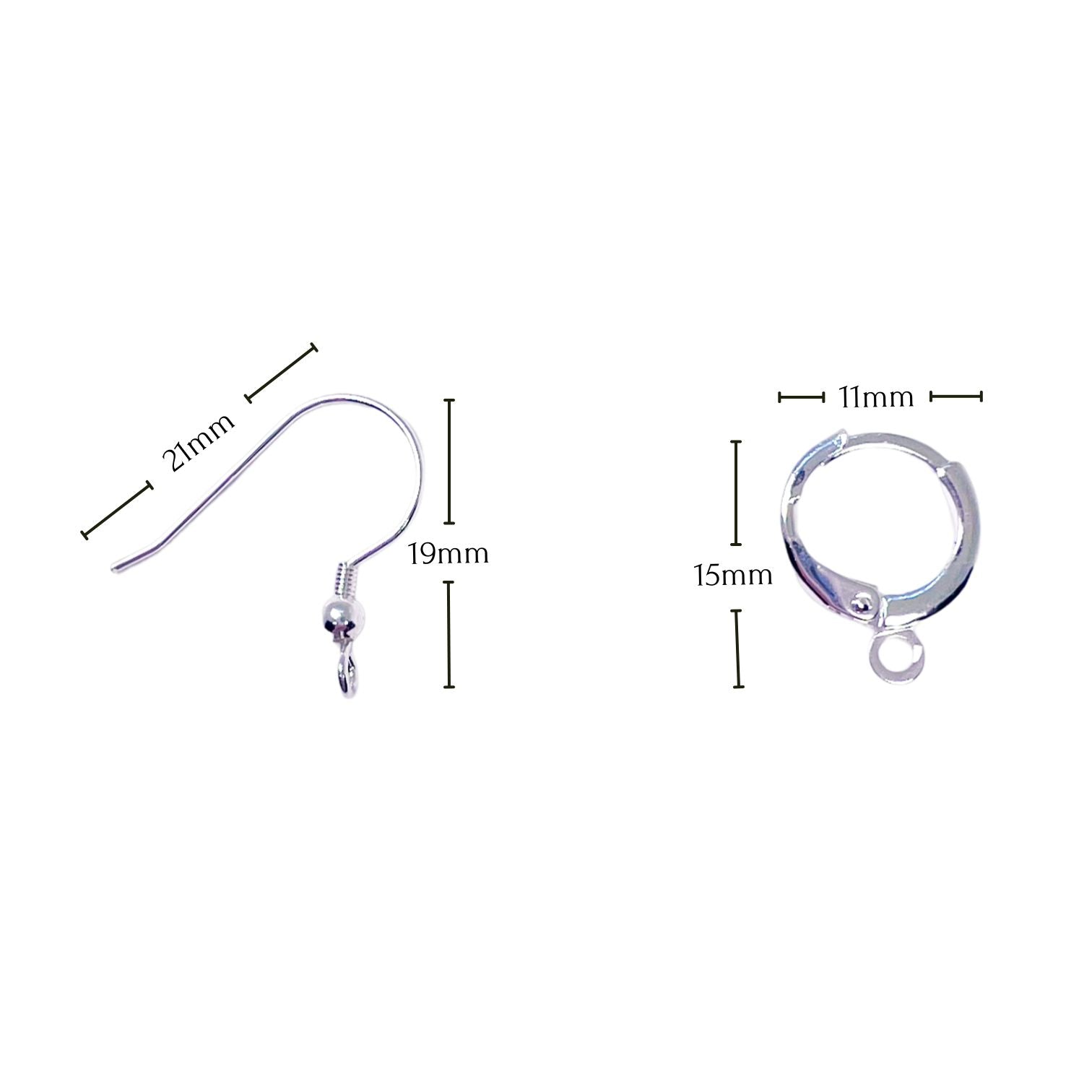 Hoop and hook earrings option