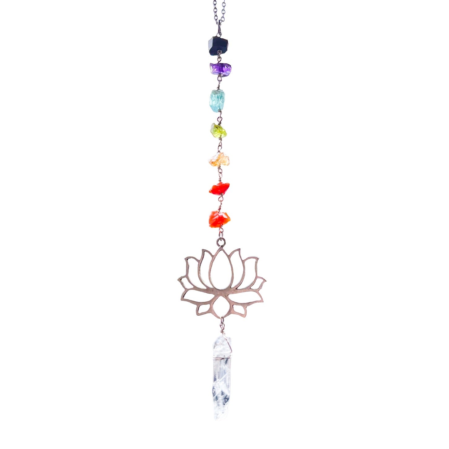 Siver lotus 7 chakra sun catcher