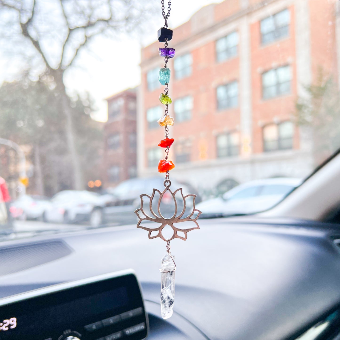 Siver lotus 7 chakra sun catcher