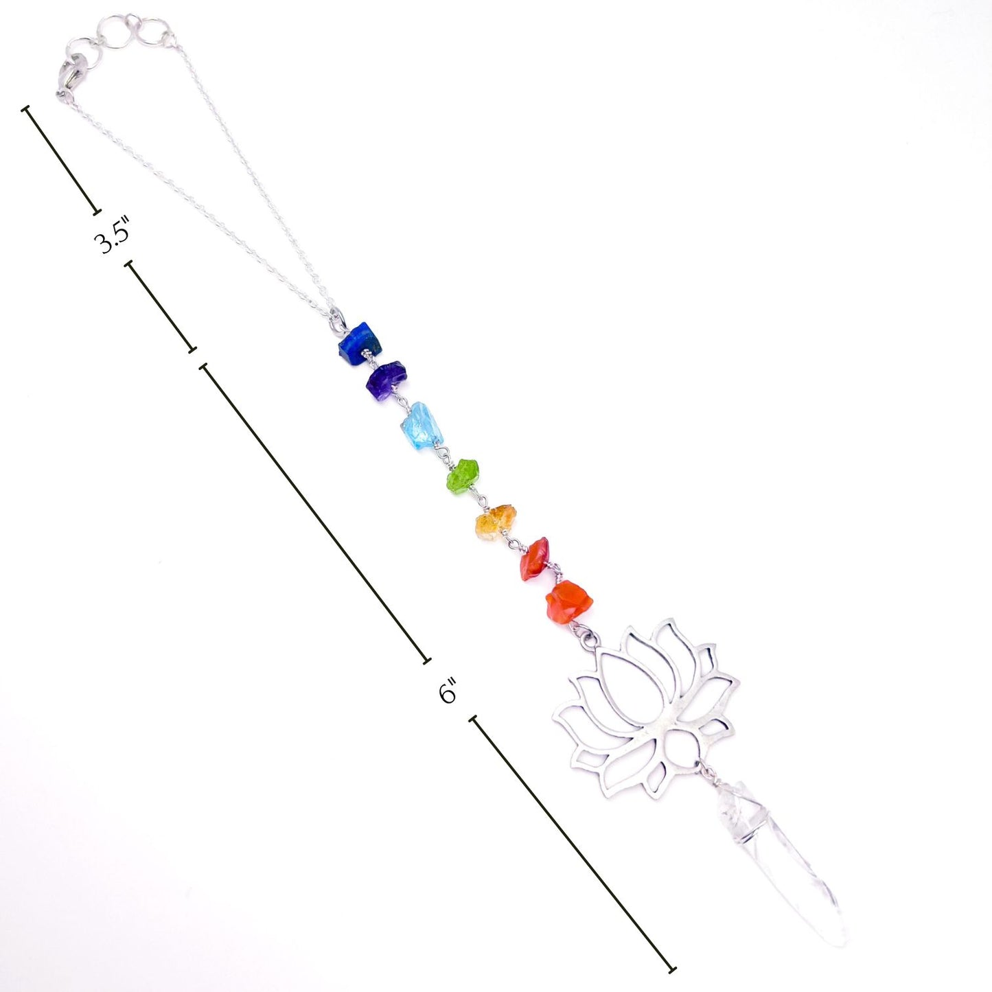 Siver lotus 7 chakra sun catcher