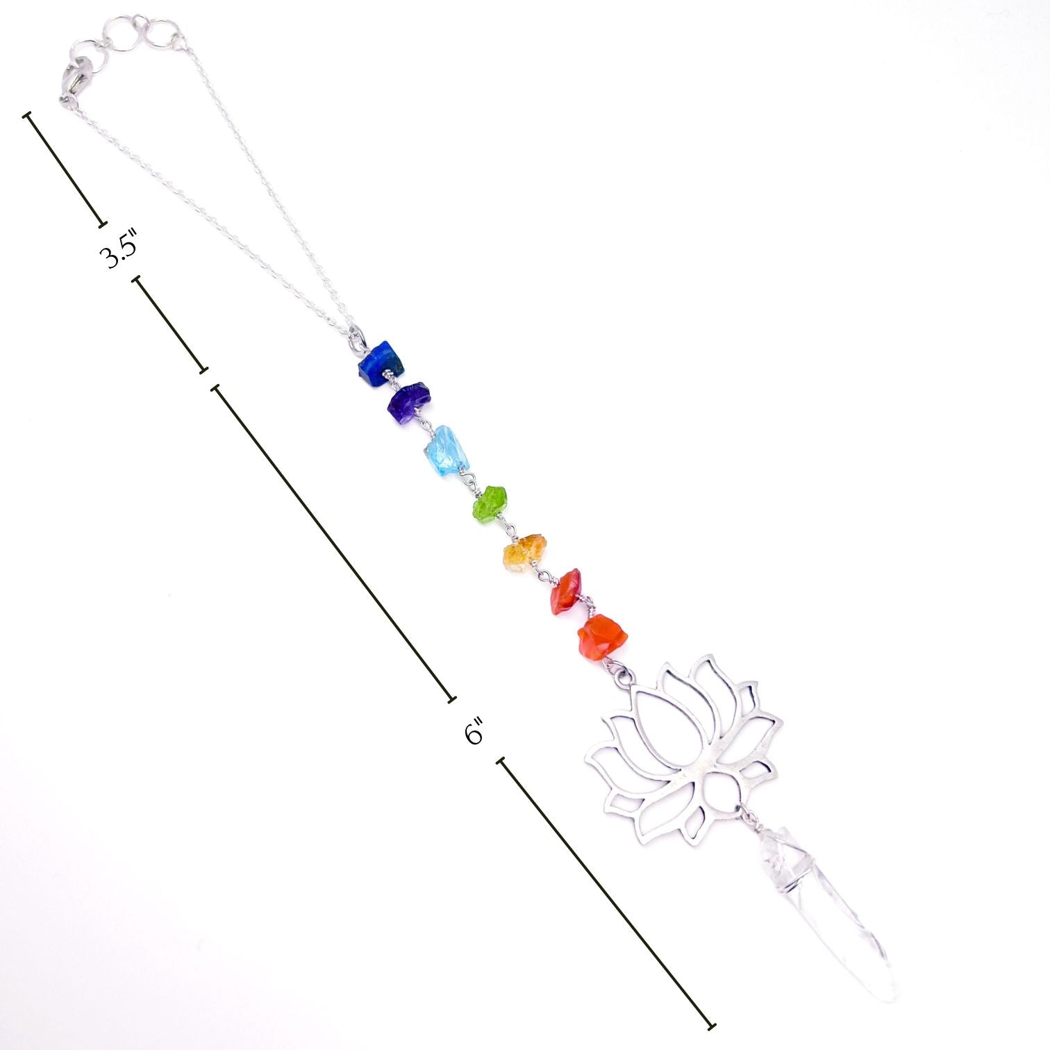 Siver lotus 7 chakra sun catcher