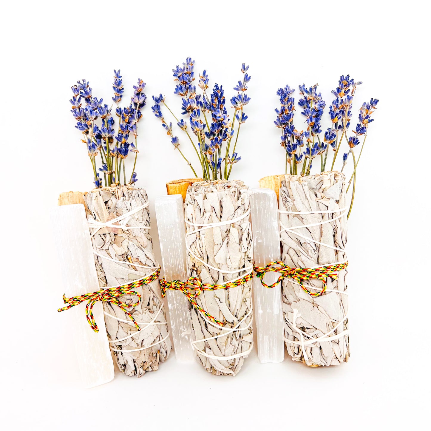 Sage, selenita, lavender & palo santo smudging