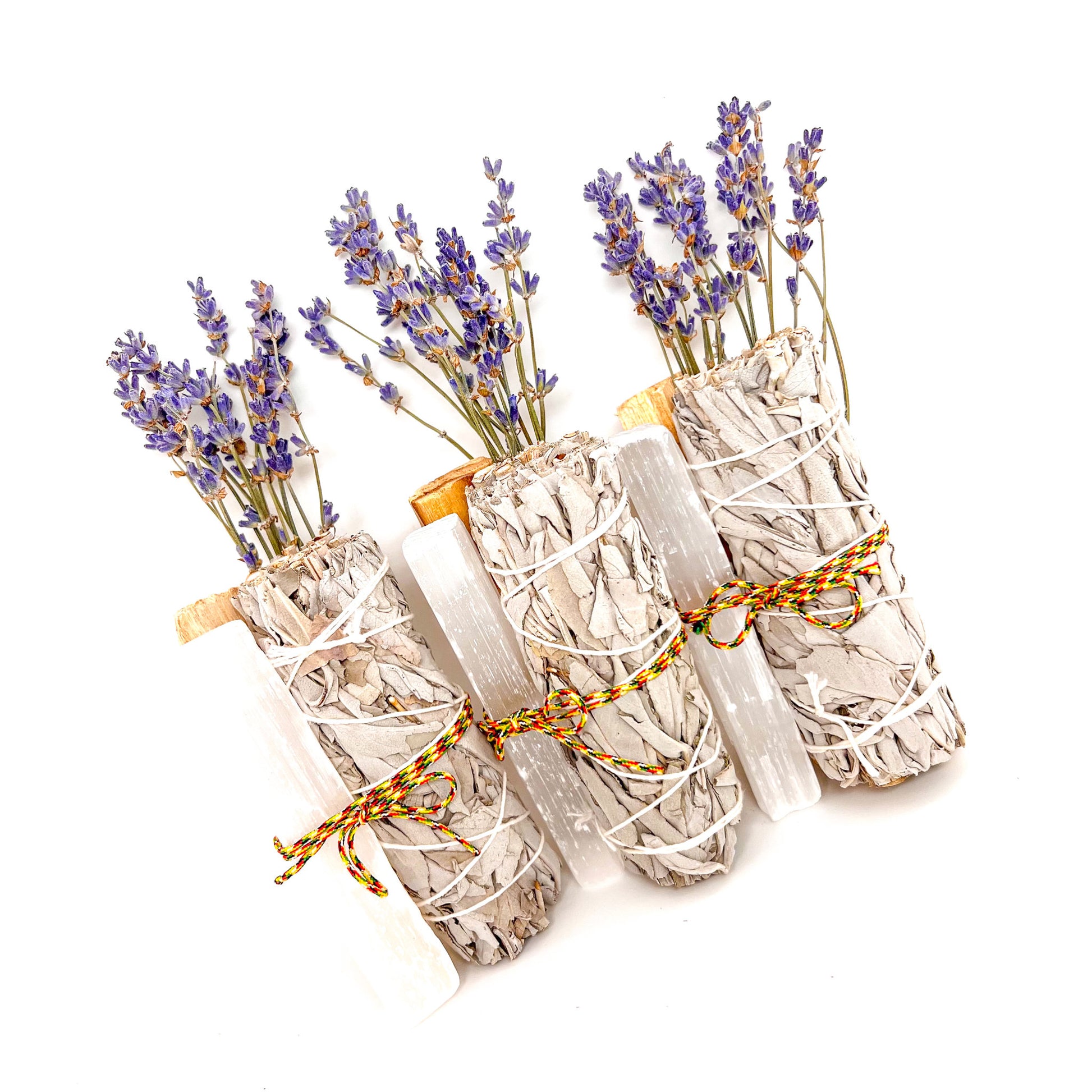 Sage, selenita, lavender & palo santo smudging