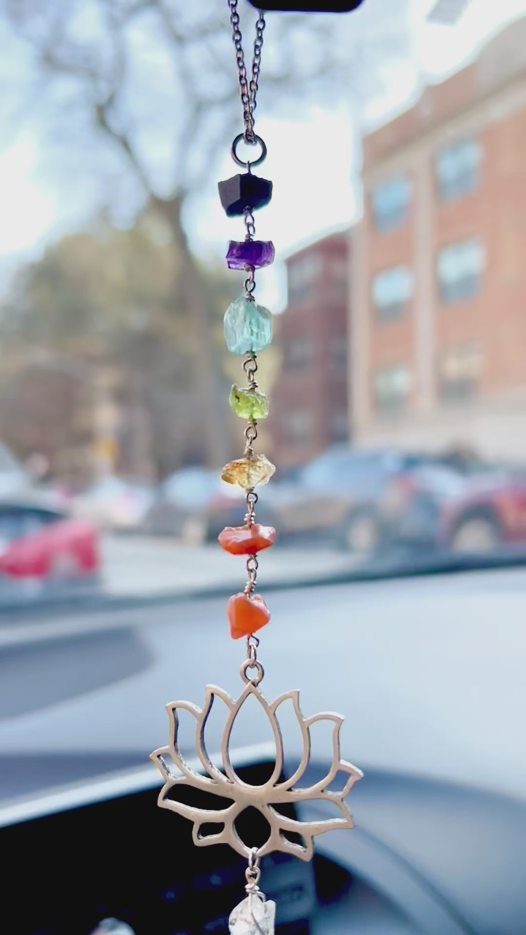 Siver lotus 7 chakra sun catcher