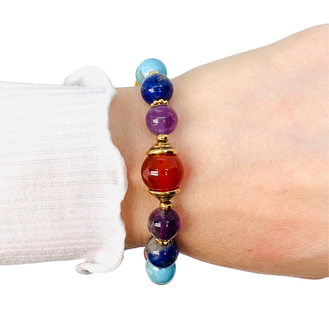Colorful stone bracelet