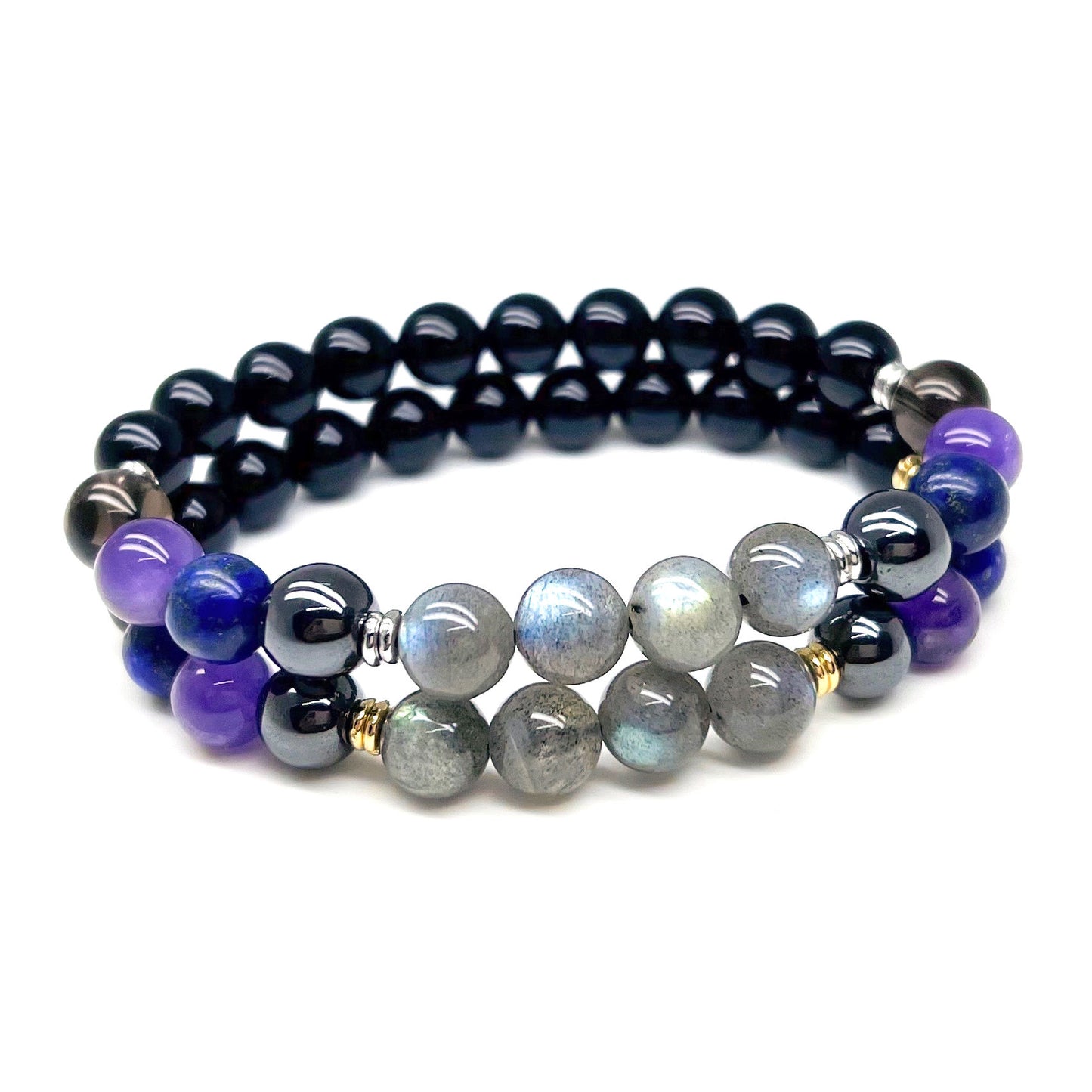 The Empath Protector | Labradorite, Amethyst and Lapis Lazuli Bracelet