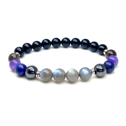 The Empath Protector | Labradorite, Amethyst and Lapis Lazuli Bracelet