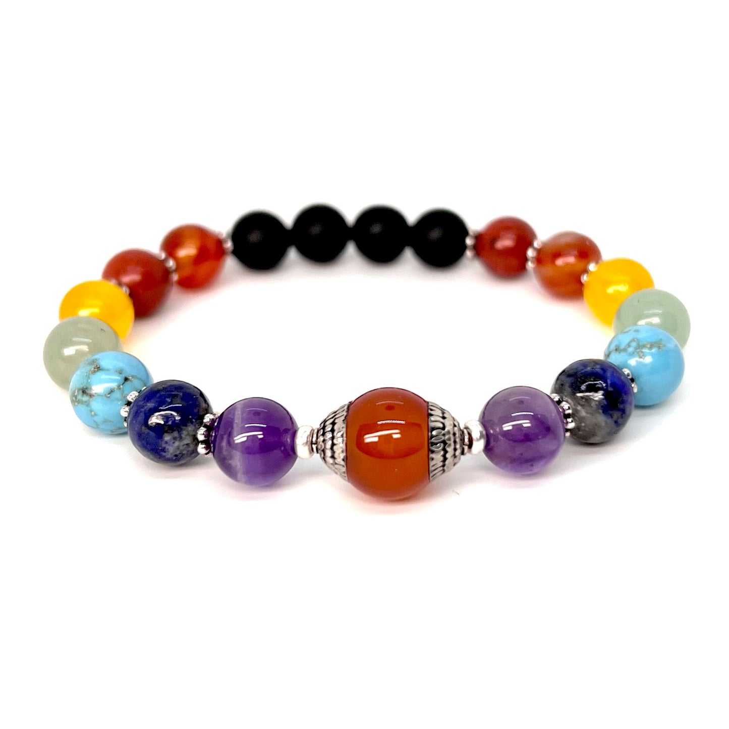 7 chakra gemstone mala bracelet