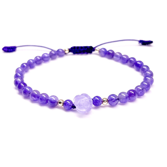 Amethyst rose bracelet gold filled and sterling silver