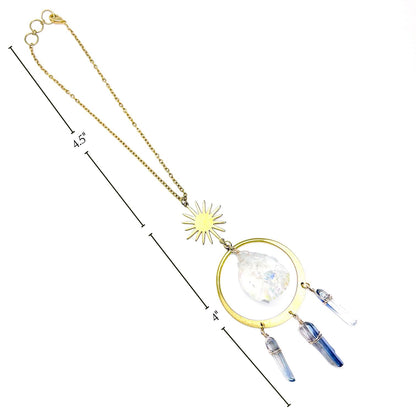 Aura crystal car charm