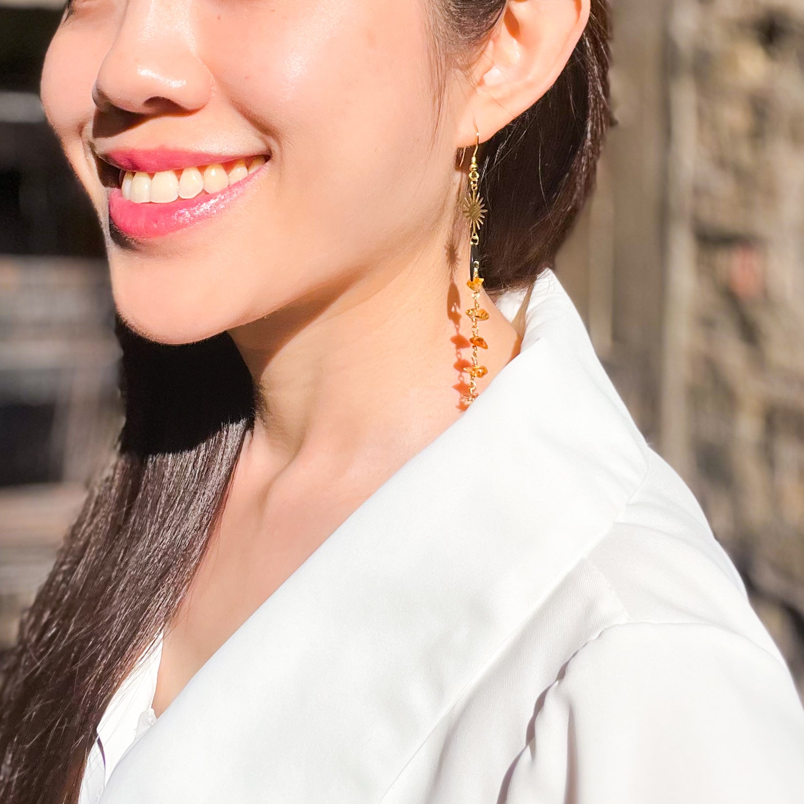 Joy and abundance citrine earrings