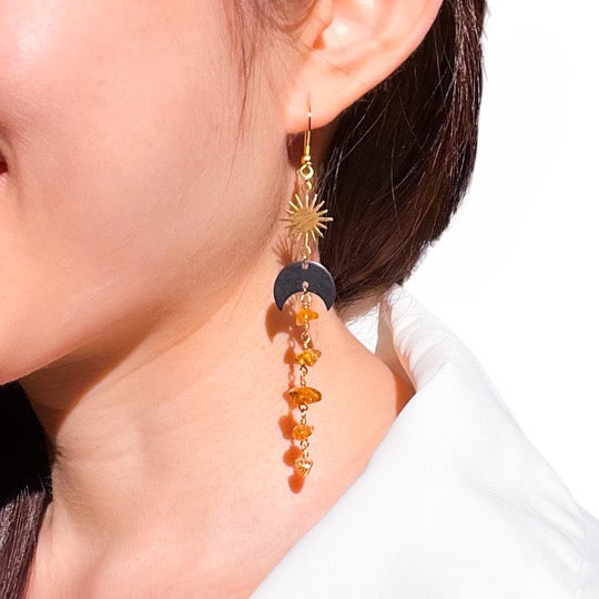 Joy and abundance citrine earrings