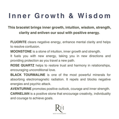Inner growth and wisdom lotus bracelet