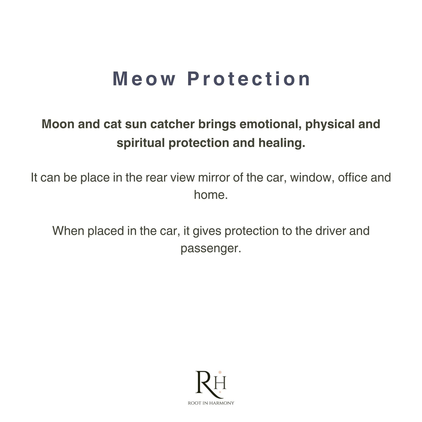 Gold moon and cat blue aura crystal car charm meaning
