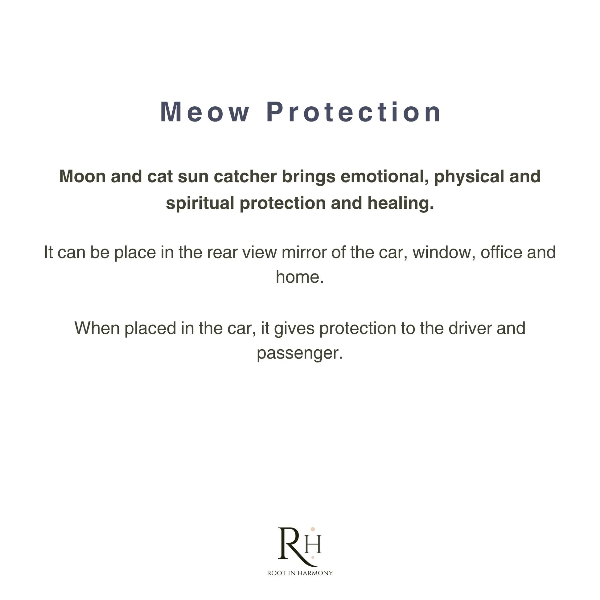 Gold moon and cat blue aura crystal car charm meaning