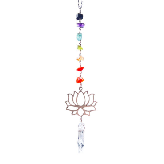 Siver lotus 7 chakra sun catcher