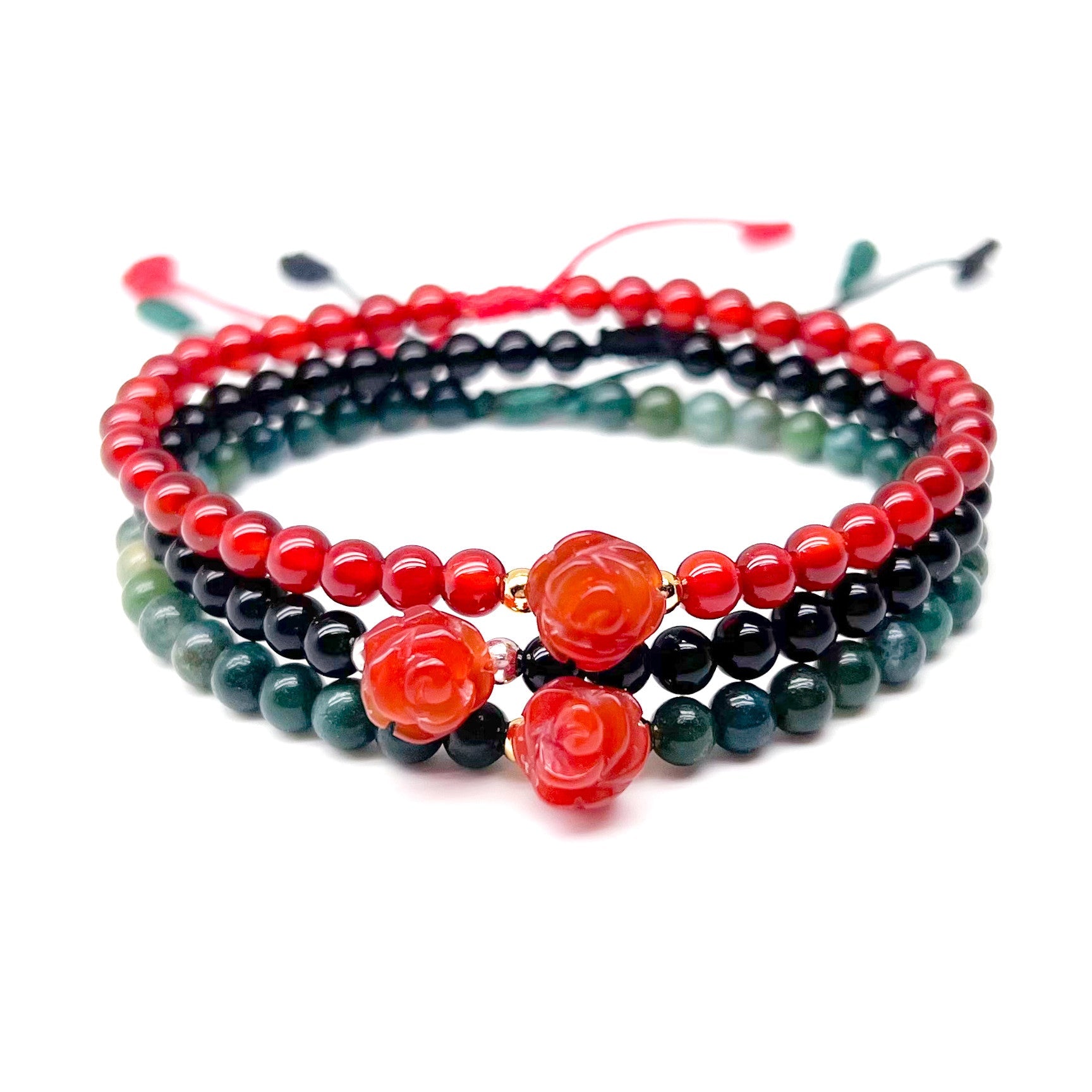 Spiritual gemstone rose bracelet